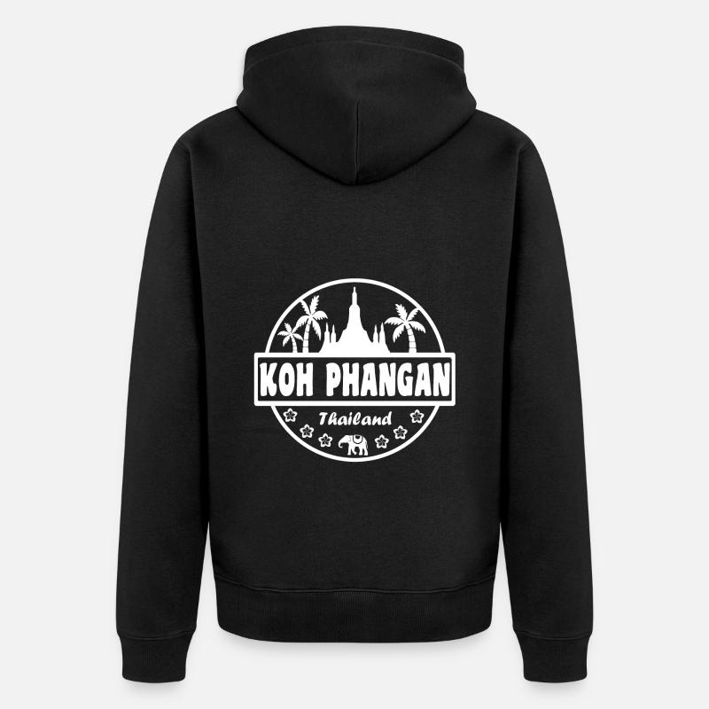 Koh Phangan, Thaïlande - Veste à capuche bio Premium Unisexe - noir