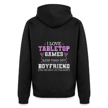 Game Nerd Role Playing Strategy - Unisex Premium Organic Zip Hoodie - black - Back - Nico (187cm)