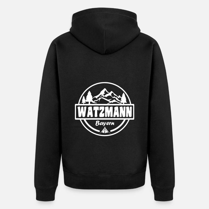Watzmann - Veste à capuche bio Premium Unisexe - noir