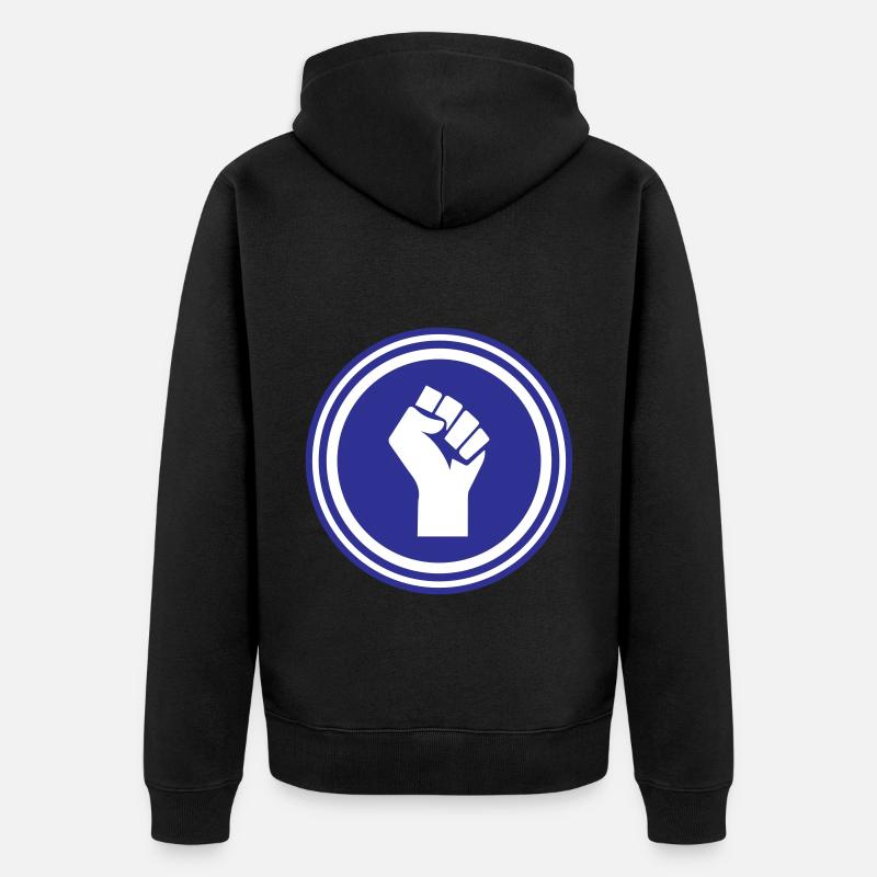 Hand Faust - Unisex Premium Bio Zip Hoodie - Schwarz