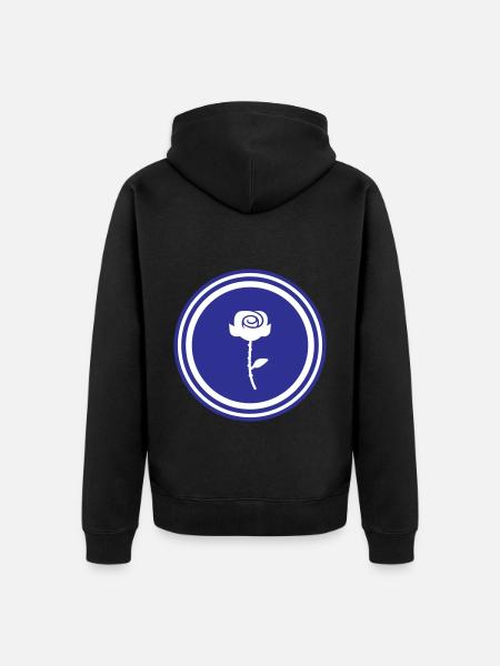 Rose Symbol - Unisex Premium Organic Zip Hoodie - black