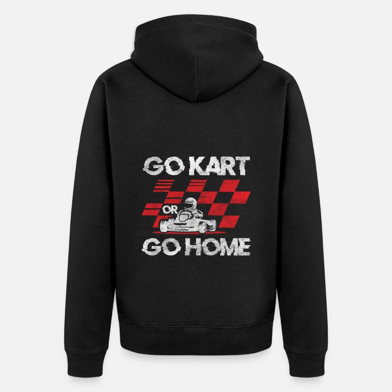 Kart Kartfahrer Karting - Unisex Premium Bio Zip Hoodie - Schwarz