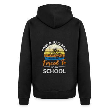 Vainqueur de la course Kart Motorsport - Veste à capuche bio Premium Unisexe - noir - Dos - Nico (187cm)