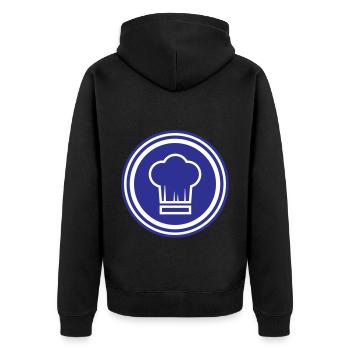Chapeau de chef Chef - Veste à capuche bio Premium Unisexe - noir - Dos - Nico (187cm)