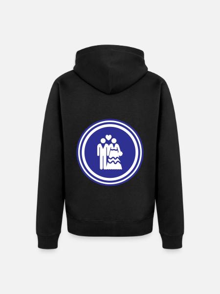 Couple Wedding Newlyweds - Unisex Premium Organic Zip Hoodie - black