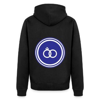 Anneaux de mariage Bague de mariage - Veste à capuche bio Premium Unisexe - noir - Dos - Nico (187cm)