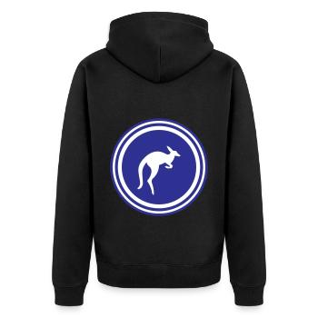 Animal kangourou - Veste à capuche bio Premium Unisexe - noir - Dos - Nico (187cm)
