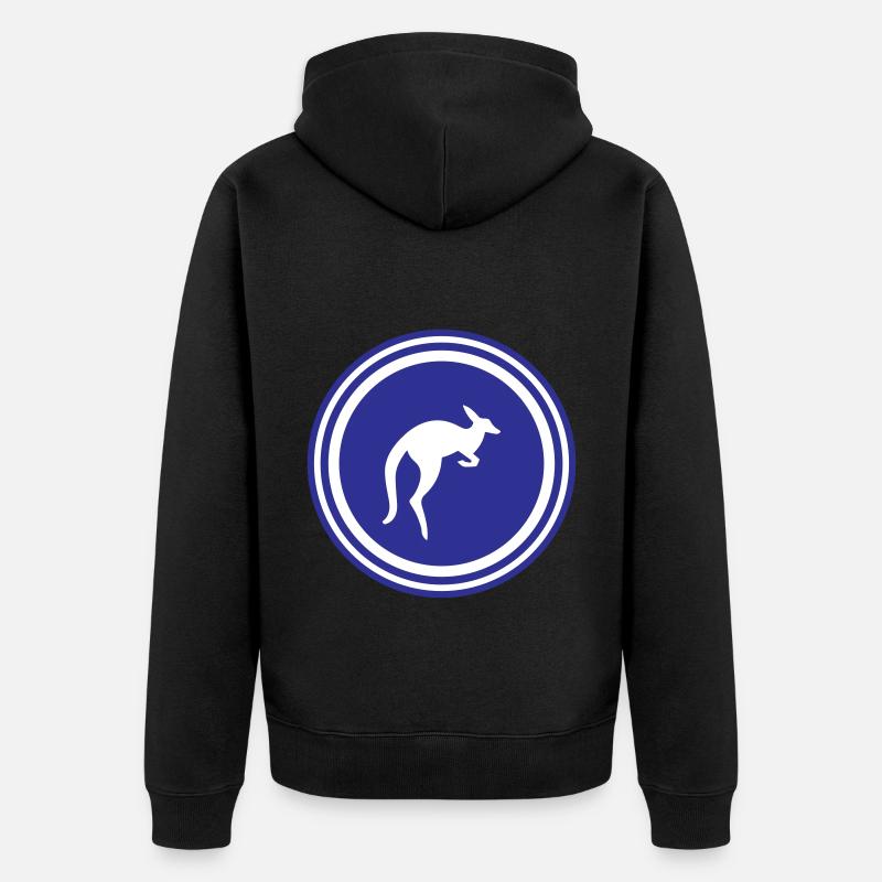 Animal kangourou - Veste à capuche bio Premium Unisexe - noir