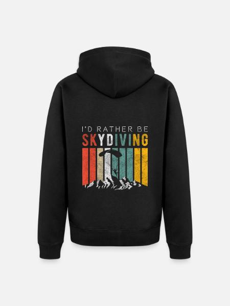 Parachute Adrenaline - Unisex Premium Organic Zip Hoodie - black