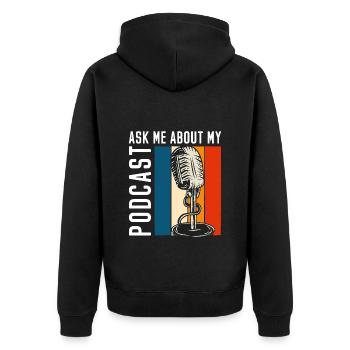 Moderator Beruf Hobby Puls - Unisex Premium Organic Zip Hoodie - black - Back - Nico (187cm)