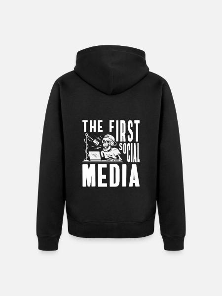 Moderator Announcement Job - Unisex Premium Organic Zip Hoodie - black