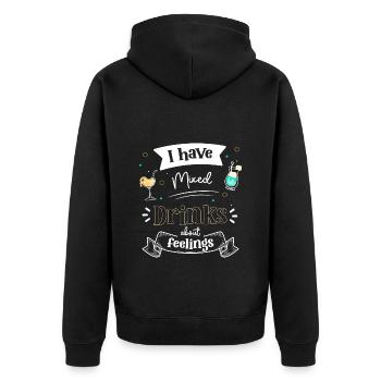 Cocktail Bouteille d’alcool - Veste à capuche bio Premium Unisexe - noir - Dos - Nico (187cm)