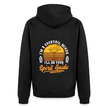 Cocktail Mixer Alcool Mixeur Tequila Sunrise - Veste à capuche bio Premium Unisexe - noir - Dos - Nico (187cm)