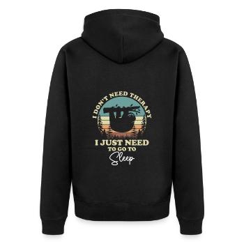 Dormir, dormir, paresseux, se reposer - Veste à capuche bio Premium Unisexe - noir - Dos - Nico (187cm)