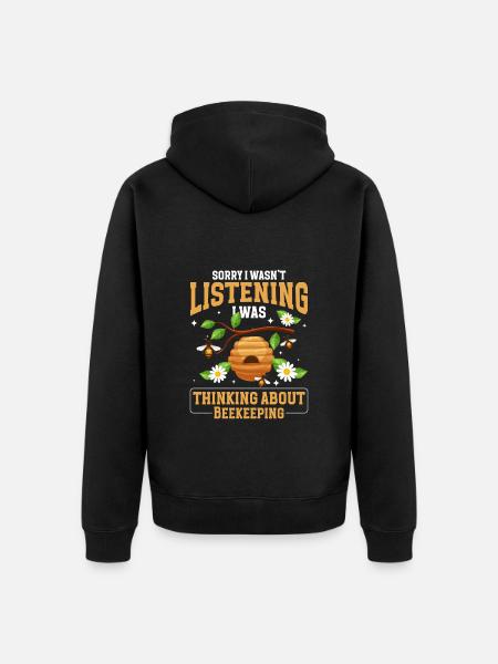 Honey Beekeeping Insect Breeding - Unisex Premium Organic Zip Hoodie - black