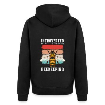 abeille mellifère ruche bourdon - Veste à capuche bio Premium Unisexe - noir - Dos - Nico (187cm)