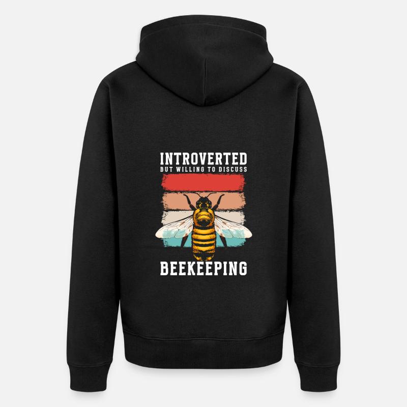 abeille mellifère ruche bourdon - Veste à capuche bio Premium Unisexe - noir