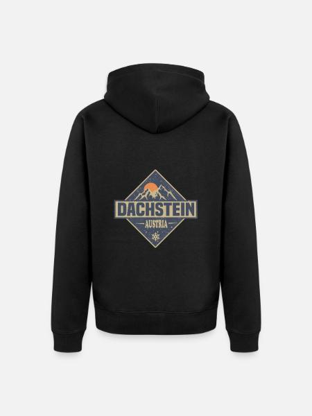 Dachstein - Unisex Premium Bio Zip Hoodie - Schwarz