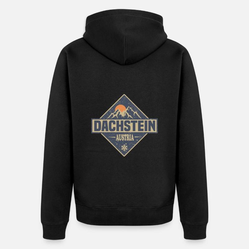 Dachstein - Unisex Premium Bio Zip Hoodie - Schwarz