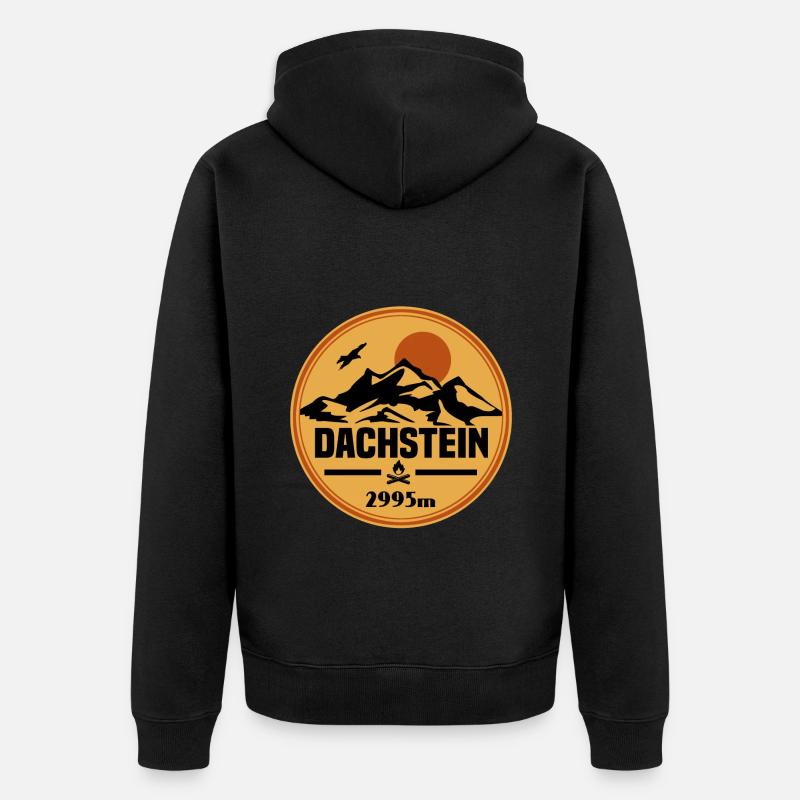 Dachstein - Unisex Premium Bio Zip Hoodie - Schwarz