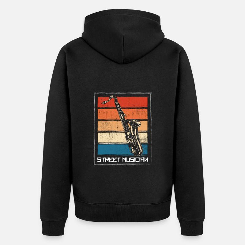 Artiste d’instruments de musique - Veste à capuche bio Premium Unisexe - noir
