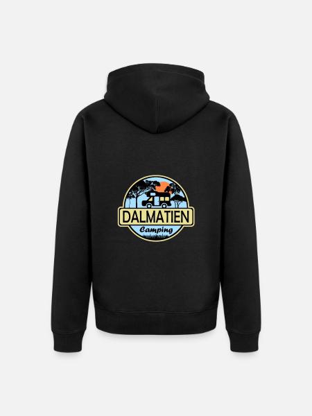 Dalmatien Camping - Unisex Premium Bio Zip Hoodie - Schwarz