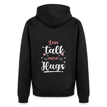 Câlins Relation câline Famille - Veste à capuche bio Premium Unisexe - noir - Dos - Nico (187cm)