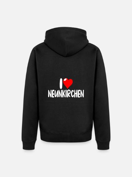 Neunkirchen - Unisex Premium Bio Zip Hoodie - Schwarz