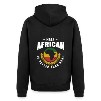 Aventure en pleine nature Serengeti - Veste à capuche bio Premium Unisexe - noir - Dos - Nico (187cm)