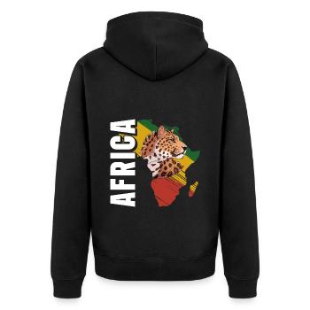 Africa Nature Conservation Afrique du Sud Bien-être animal - Veste à capuche bio Premium Unisexe - noir - Dos - Nico (187cm)