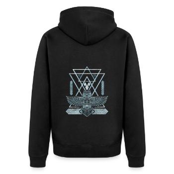 Symbole Symbolisme Signe Capteur de rêves - Veste à capuche bio Premium Unisexe - noir - Dos - Nico (187cm)
