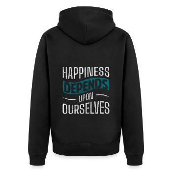 Motivation Optimist Joy - Veste à capuche bio Premium Unisexe - noir - Dos - Nico (187cm)