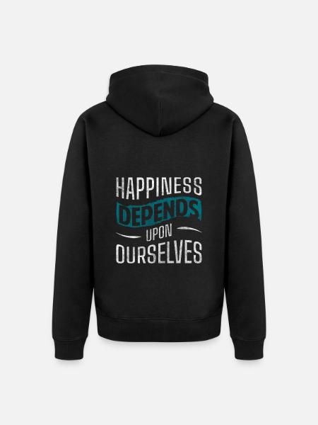 Motivation Optimist Joy - Unisex Premium Organic Zip Hoodie - black