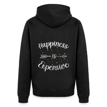 Motivation Positives Denken Optimismus - Unisex Premium Bio Zip Hoodie - Schwarz - Hinten - Nico (187cm)