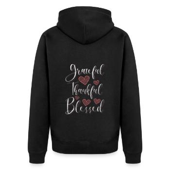Shamrock Happy Love Energy - Veste à capuche bio Premium Unisexe - noir - Dos - Nico (187cm)