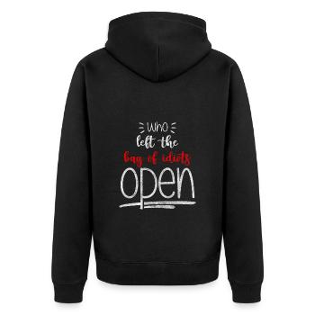 Sarcasme Drôle de petit ami - Veste à capuche bio Premium Unisexe - noir - Dos - Nico (187cm)