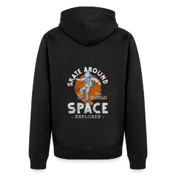 Fusée stellaire de l’univers - Veste à capuche bio Premium Unisexe - noir - Dos - Nico (187cm)