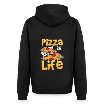 Pizzeria Pizza lovers Restaurant - Veste à capuche bio Premium Unisexe - noir - Dos - Nico (187cm)