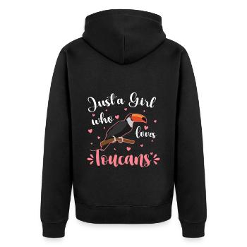 Oiseaux de vacances Amérique du Sud - Veste à capuche bio Premium Unisexe - noir - Dos - Nico (187cm)