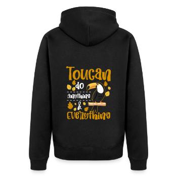 Perroquet oiseau Amérique du Sud - Veste à capuche bio Premium Unisexe - noir - Dos - Nico (187cm)