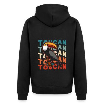 Toucan Holiday Tropical Exotique - Veste à capuche bio Premium Unisexe - noir - Dos - Nico (187cm)