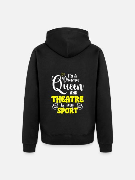 Queen Mädchen Charakter Schauspieler - Unisex Premium Bio Zip Hoodie - Schwarz