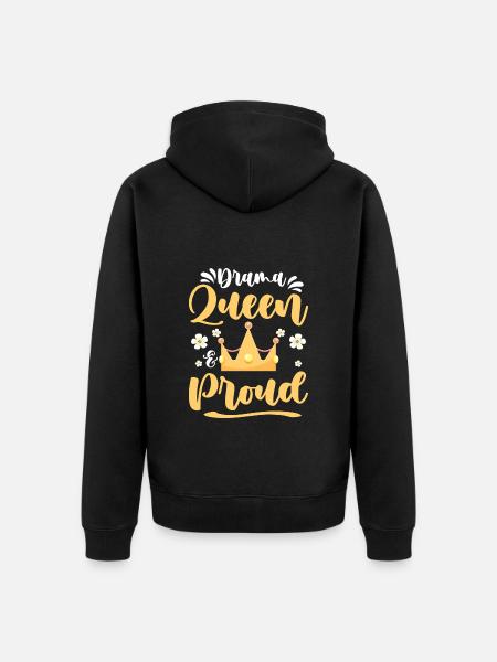 Drama Queen Frau - Unisex Premium Bio Zip Hoodie - Schwarz