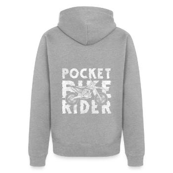 Bike Motocross Mud Son - Unisex Premium Organic Zip Hoodie - heather grey - Back - Nico (187cm)