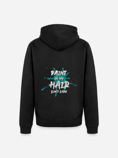 Painter Art Canvas Construction Site - Unisex Premium Organic Zip Hoodie - black
