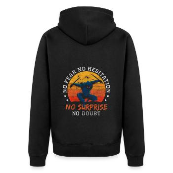 Swordsman Weapon Kendo Akido - Unisex Premium Organic Zip Hoodie - black - Back - Nico (187cm)