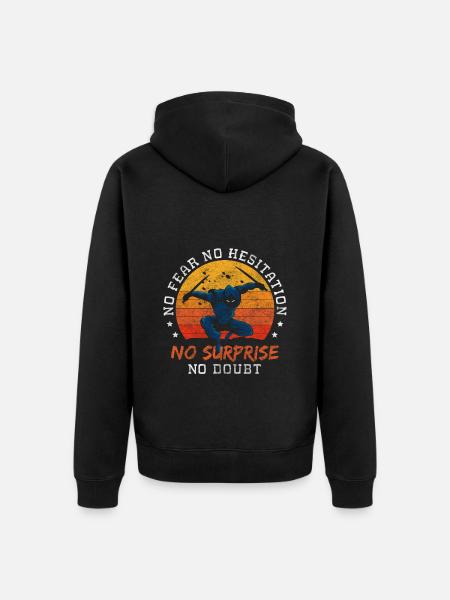 Swordsman Weapon Kendo Akido - Unisex Premium Organic Zip Hoodie - black