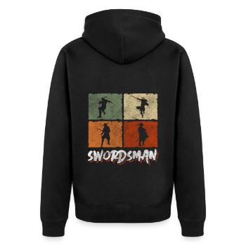 Swordsman Axe Kendo Victory - Veste à capuche bio Premium Unisexe - noir - Dos - Nico (187cm)
