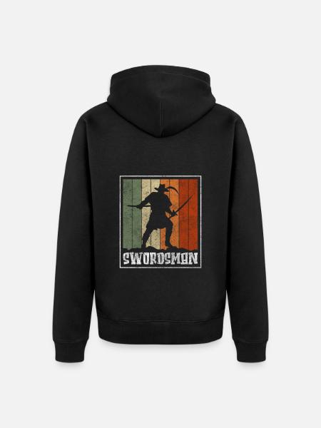 Schwertkampf Krieger Japan - Unisex Premium Bio Zip Hoodie - Schwarz