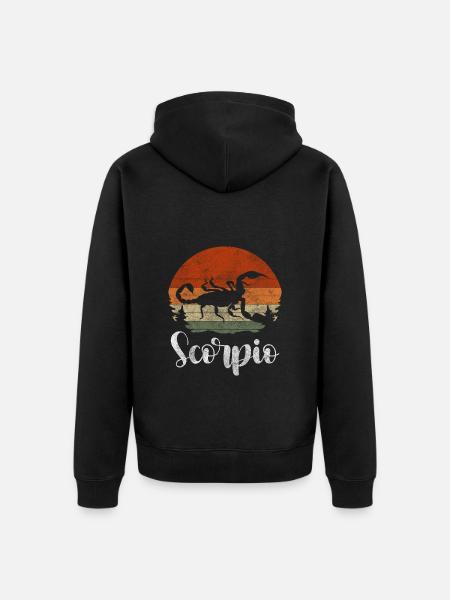 Sternzeichen Skorpion Sterne - Unisex Premium Bio Zip Hoodie - Schwarz